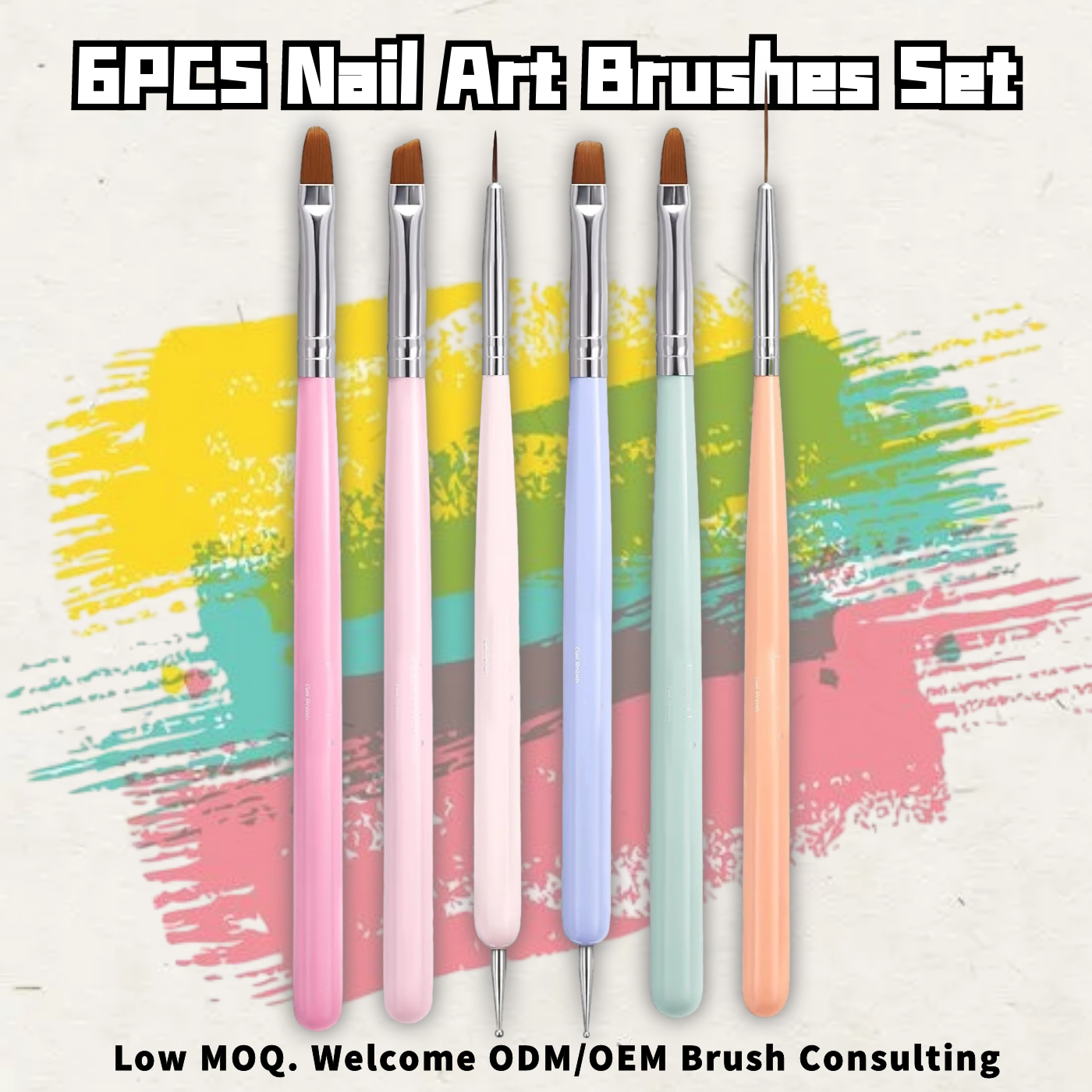 6PCS Nail Art Brush Set