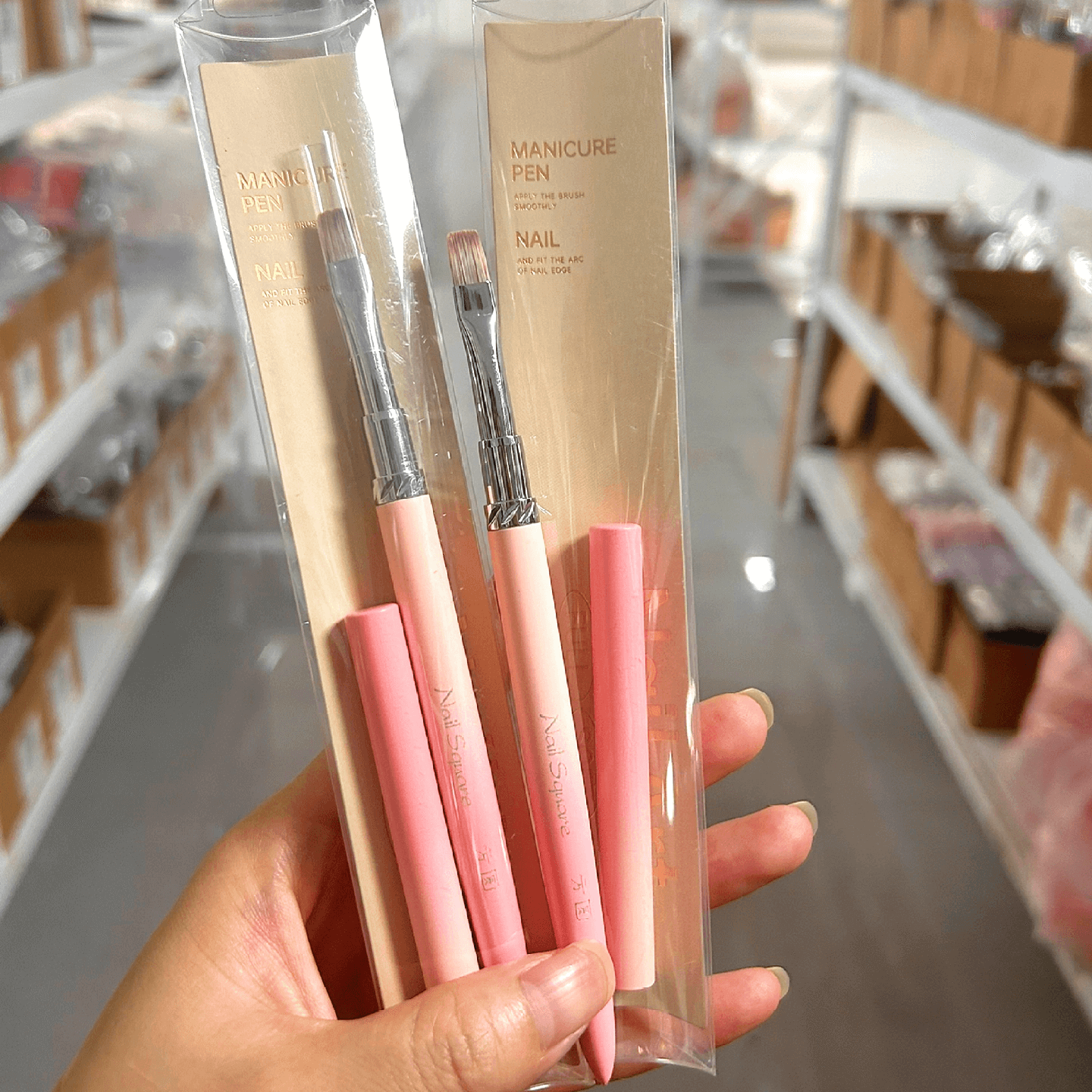 Pink Gradient Nail Brush set