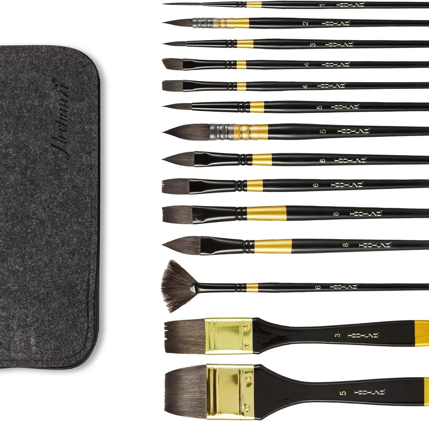 14PCS Paint Synthetic Squirrel Hair Watercolor Brushes