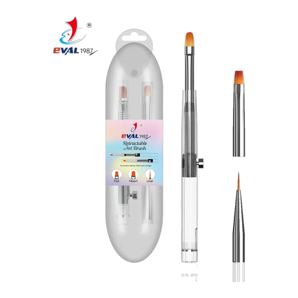Eval Discounted Patent Interchangeable Brush Design Professional Nail Liner Brush Set Custom Multifunction Nail Art Brushes
