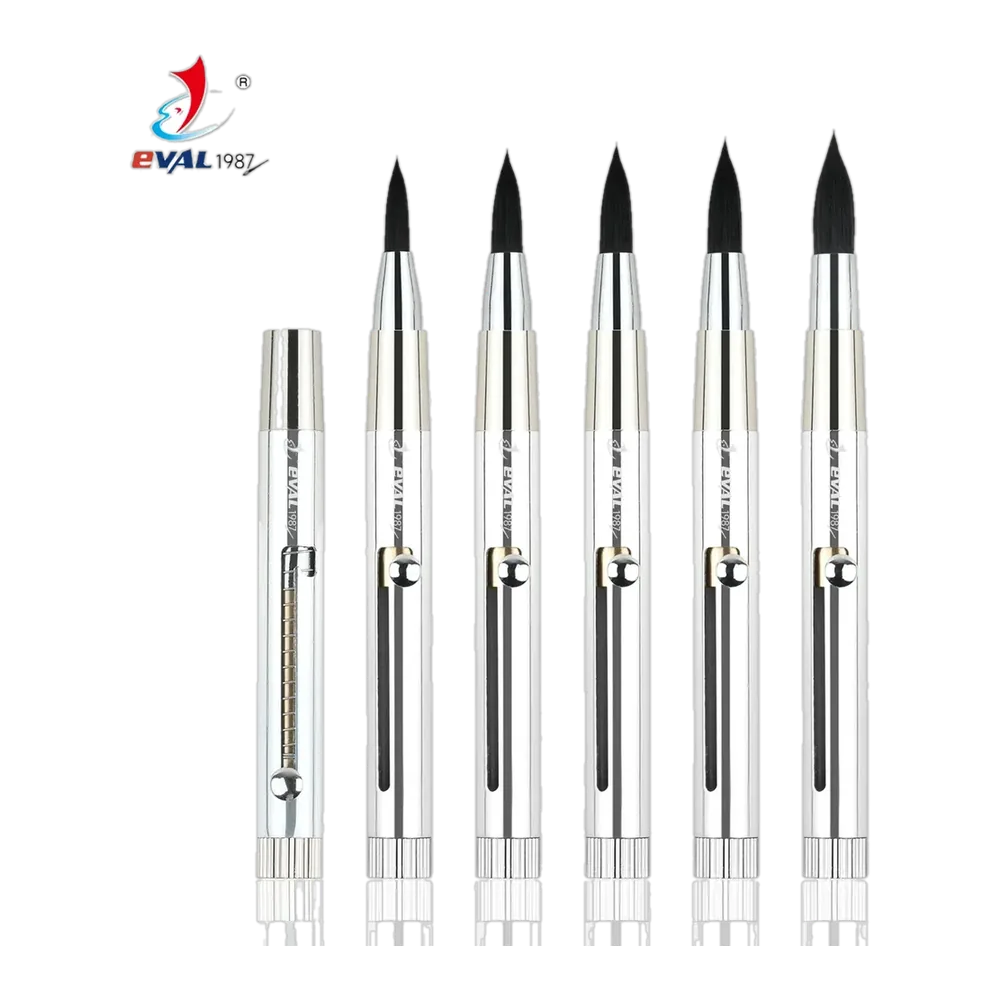 Art Supplies Watercolor Brushes Retractable Patent Design Artist Brush Replaceable Head Round Watercolor Brush for Artists
